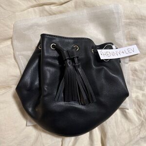 henny + lev faux leather bucket bag